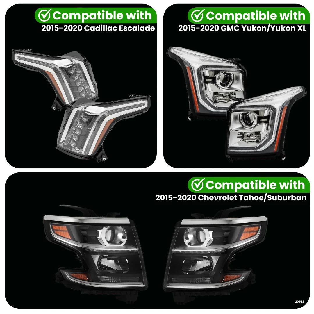 Chevrolet/GMC/Cadillac Tahoe, Suburban, Yukon, Yukon XL, Escalade Parking Light Adapter for Headlights (2015-2020) - Image 2