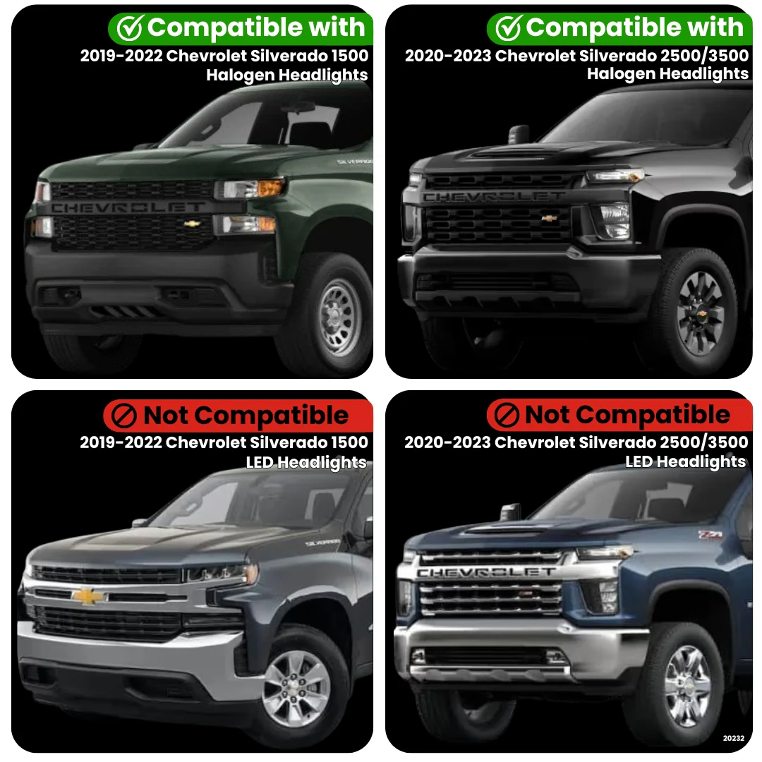Chevrolet Silverado 1500-2500-3500 Parking Light Adapter For Halogen Headlights (2019-2023) - Image 2