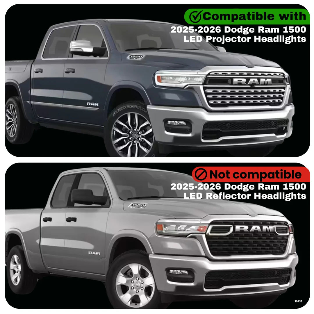 Dodge Ram 1500 DRL Adapter for LED Projector Headlights (2025-2026) - Image 2