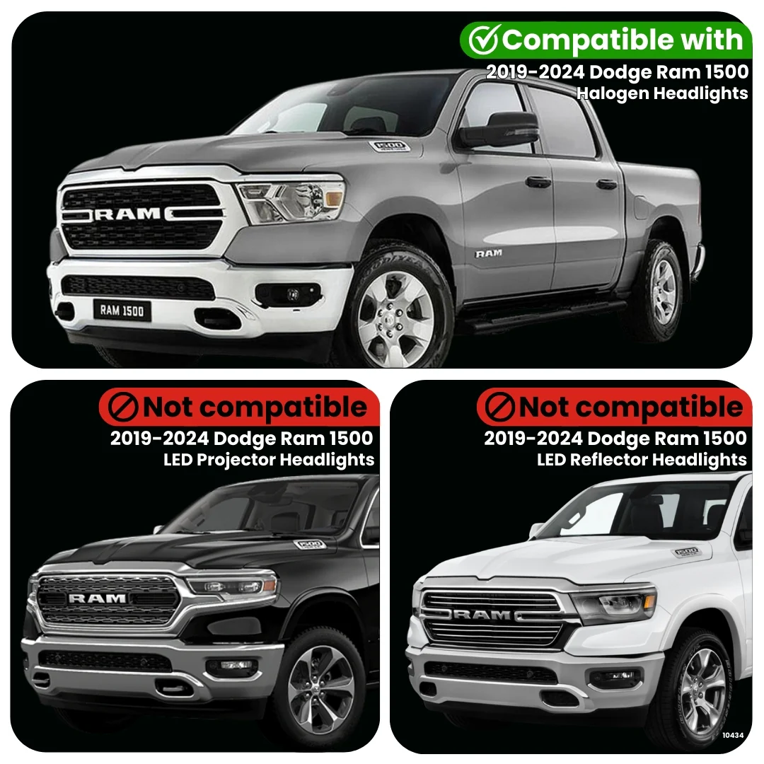Dodge Ram 1500 Dynamic Headlight Adapter for Halogen Headlights (2019-2024) - Image 2