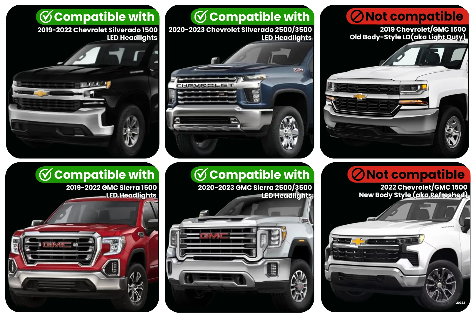 Chevrolet / GMC 1500-2500-3500 DRL Adapter for LED Headlights (2019-2023) - Image 2